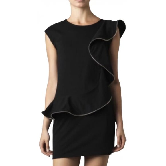 Ted Baker Neuva Zip Trim Dress in black - Picture 2 of 7
